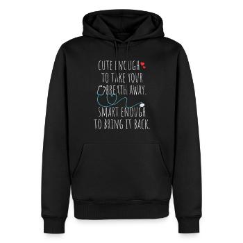 Assez mignon pour vous couper le souffle Arzt Ärztin - Sweat à capuche Premium bio Homme - noir - Devant - Nico (187cm)