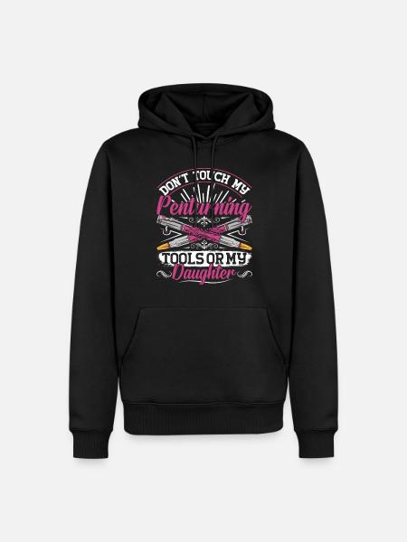 Pen Turning Kit - Men’s Premium Organic Hoodie - black