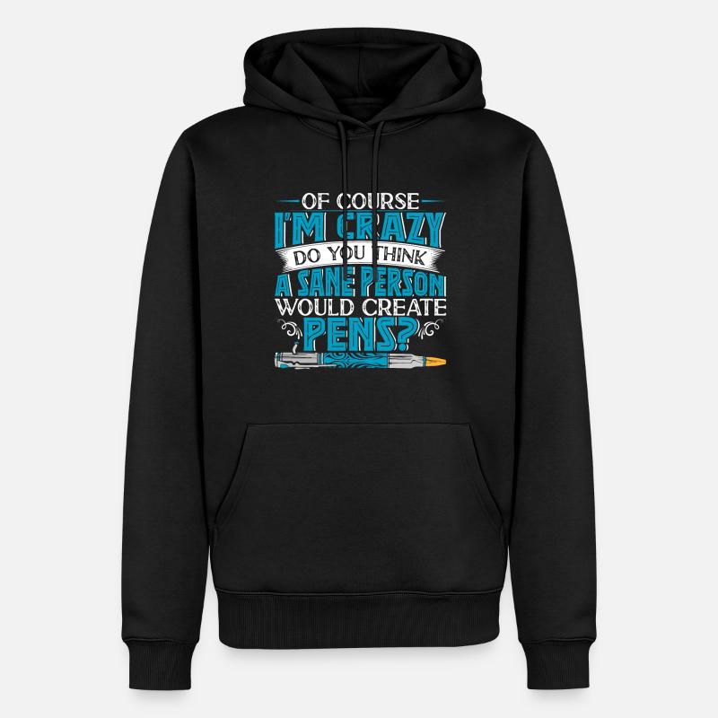 Pen Turning Kit - Männer Premium Bio Hoodie - Schwarz