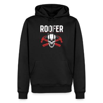 Roofer - Roof Worker Roofing Worker Roofer - Männer Premium Bio Hoodie - Schwarz - Vorne - Nico (187cm)
