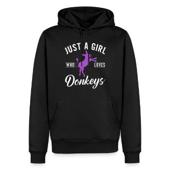 Donkey Lover Gifts - Männer Premium Bio Hoodie - Schwarz - Vorne - Nico (187cm)