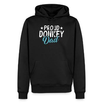Cadeaux d’amoureux de l’âne - Sweat à capuche Premium bio Homme - noir - Devant - Nico (187cm)
