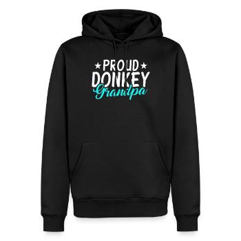 Cadeaux d’amoureux de l’âne - Sweat à capuche Premium bio Homme - noir - Devant - Nico (187cm)