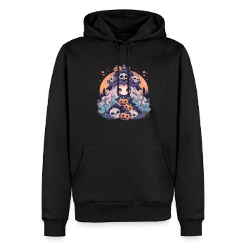 Hexe Helloween Kürbis Helloween Hexen - Männer Premium Bio Hoodie - Schwarz - Vorne - Nico (187cm)