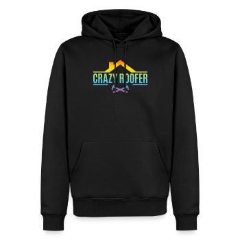 Crazy Roofer - Roofing Roofer - Männer Premium Bio Hoodie - Schwarz - Vorne - Nico (187cm)