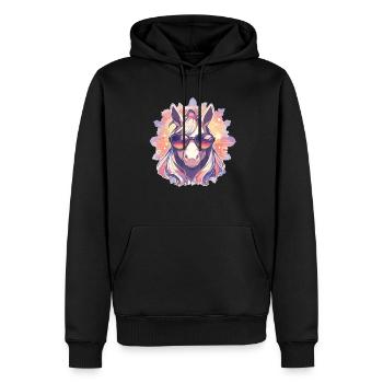Lunettes de soleil Licorne - Sweat à capuche Premium bio Homme - noir - Devant - Nico (187cm)