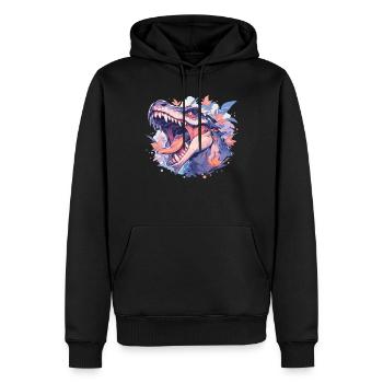 Dinosaurier Trex Dinos Dinosaurus Dino Baby - Männer Premium Bio Hoodie - Schwarz - Vorne - Nico (187cm)