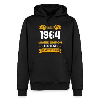 September 1964 Geburtstagsgeschenk - Männer Premium Bio Hoodie - Schwarz - Vorne - Nico (187cm)