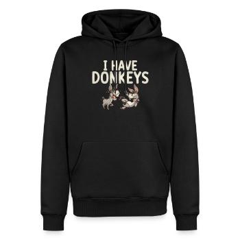 Donkey Lover Gifts - Männer Premium Bio Hoodie - Schwarz - Vorne - Nico (187cm)
