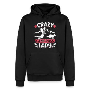 Dog running Canicross Design - Männer Premium Bio Hoodie - Schwarz - Vorne - Nico (187cm)