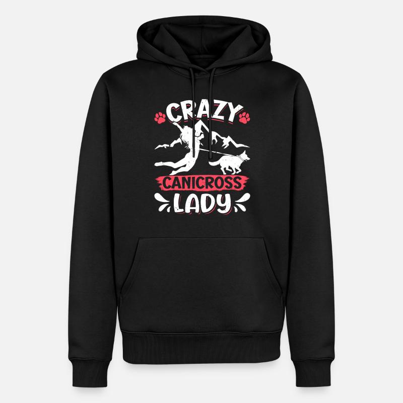 Chien de course Canicross Design - Sweat à capuche Premium bio Homme - noir
