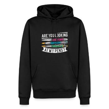 Pen Turning Kit - Männer Premium Bio Hoodie - Schwarz - Vorne - Nico (187cm)