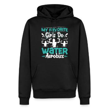 Aerobic Exercise Designs - Männer Premium Bio Hoodie - Schwarz - Vorne - Nico (187cm)