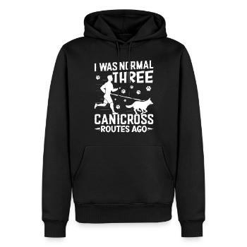 Dog running Canicross Design - Männer Premium Bio Hoodie - Schwarz - Vorne - Nico (187cm)