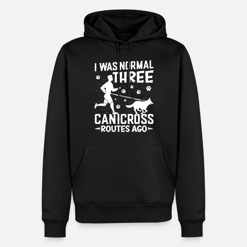 Chien de course Canicross Design - Sweat à capuche Premium bio Homme - noir
