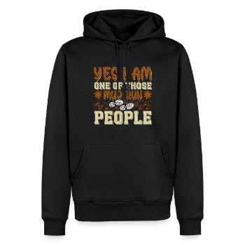 Perfect funny Race - Männer Premium Bio Hoodie - Schwarz - Vorne - Nico (187cm)