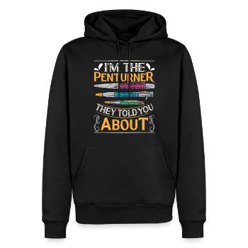 Pen Turning Kit - Männer Premium Bio Hoodie - Schwarz - Vorne - Nico (187cm)