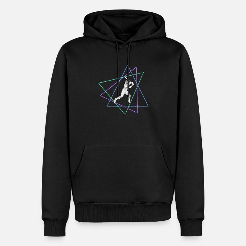 Baseball - Männer Premium Bio Hoodie - Schwarz