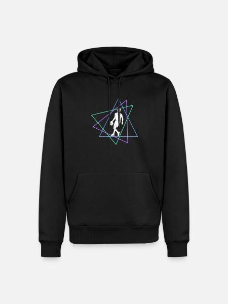 Basket-ball - Sweat à capuche Premium bio Homme - noir