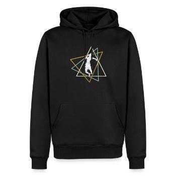 Badminton - Männer Premium Bio Hoodie - Schwarz - Vorne - Nico (187cm)