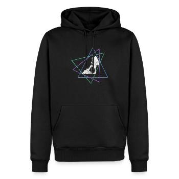 Alpinisme - Sweat à capuche Premium bio Homme - noir - Devant - Nico (187cm)