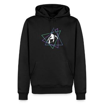 Patinage - Sweat à capuche Premium bio Homme - noir - Devant - Nico (187cm)