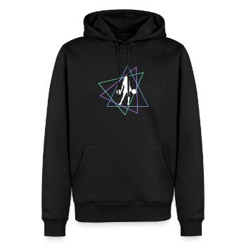 Cheerleading - Sweat à capuche Premium bio Homme - noir - Devant - Nico (187cm)