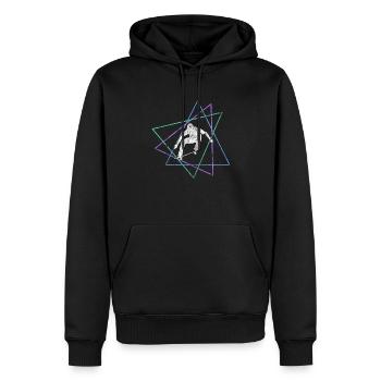 Patinage - Sweat à capuche Premium bio Homme - noir - Devant - Nico (187cm)