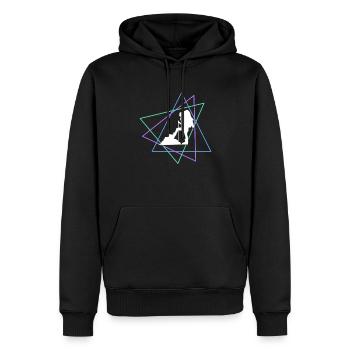 Alpinisme - Sweat à capuche Premium bio Homme - noir - Devant - Nico (187cm)