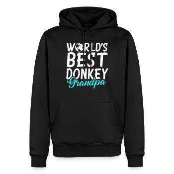 Donkey Lover Gifts - Männer Premium Bio Hoodie - Schwarz - Vorne - Nico (187cm)