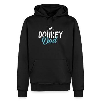 Cadeaux d’amoureux de l’âne - Sweat à capuche Premium bio Homme - noir - Devant - Nico (187cm)