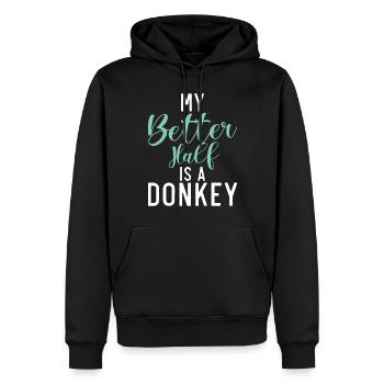 Donkey Lover Gifts - Männer Premium Bio Hoodie - Schwarz - Vorne - Nico (187cm)