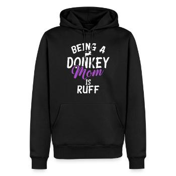 Cadeaux d’amoureux de l’âne - Sweat à capuche Premium bio Homme - noir - Devant - Nico (187cm)