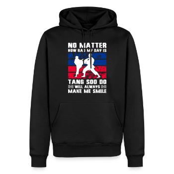 Cadeau Tang Soo Do - Sweat à capuche Premium bio Homme - noir - Devant - Nico (187cm)