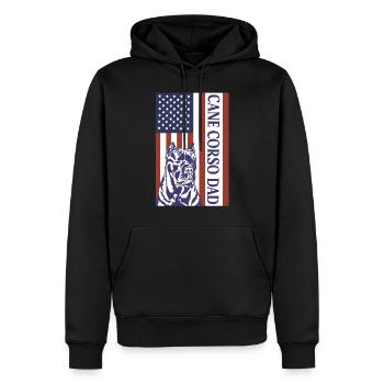 Cane Corso Papa - Sweat à capuche Premium bio Homme - noir - Devant - Nico (187cm)