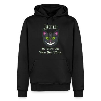 Lächle Du Kannst Sie Nicht Alle Töten - Männer Premium Bio Hoodie - Schwarz - Vorne - Nico (187cm)