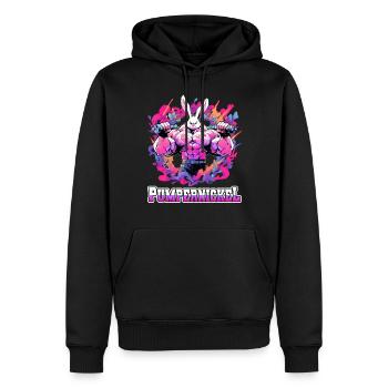Pumpernickel Musculation Musculation Fitness Memes - Sweat à capuche Premium bio Homme - noir - Devant - Nico (187cm)