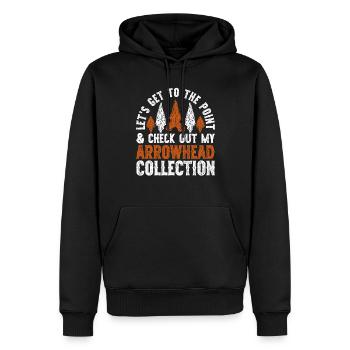 Pfeilspitzen Speerspitze Arrowhead Hunter - Männer Premium Bio Hoodie - Schwarz - Vorne - Nico (187cm)