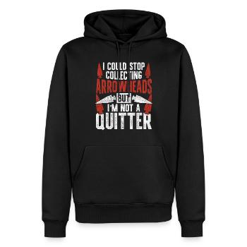 Pfeilspitzen Speerspitze Arrowhead Hunter - Männer Premium Bio Hoodie - Schwarz - Vorne - Nico (187cm)