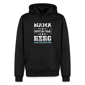 Mama Limited Edition Saying - Men’s Premium Organic Hoodie - black - Front - Nico (187cm)
