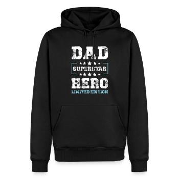 Papa édition limitée Dad Vater - Sweat à capuche Premium bio Homme - noir - Devant - Nico (187cm)
