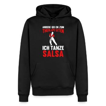 Salsa Tanz Tänzer - Männer Premium Bio Hoodie - Schwarz - Vorne - Nico (187cm)