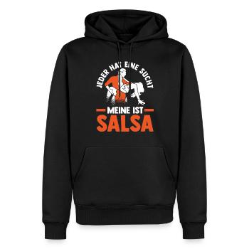 Salsa Tanz Tänzer - Männer Premium Bio Hoodie - Schwarz - Vorne - Nico (187cm)