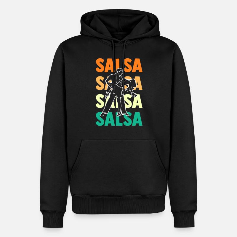 Danseuse de Salsa - Sweat à capuche Premium bio Homme - noir