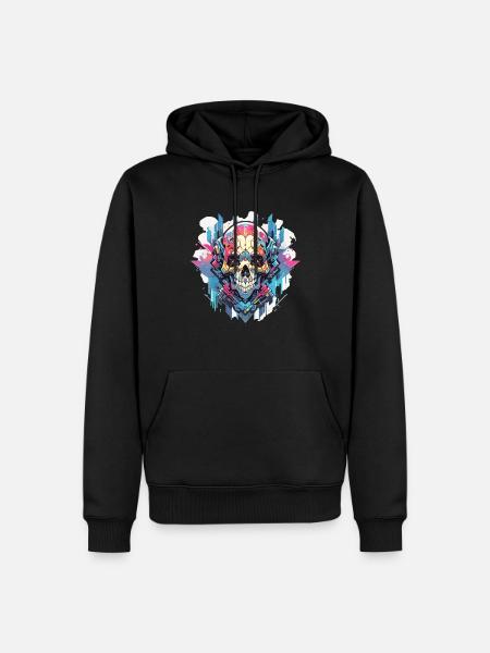 Skull Skull Skull Skeleton Bone - Men’s Premium Organic Hoodie - black