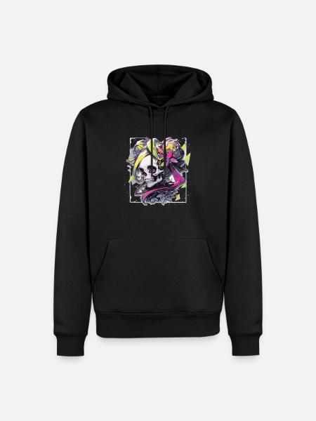 Skull Skull Skull Skeleton Bone - Men’s Premium Organic Hoodie - black