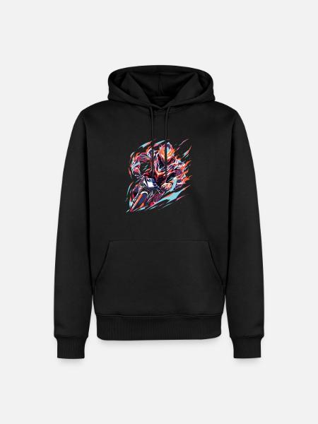Moto Mobylette Supermotard - Sweat à capuche Premium bio Homme - noir