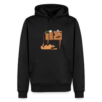 Red Wine Lover Wine Drinker Wine Tester Wine - Men’s Premium Organic Hoodie - black - Front - Nico (187cm)
