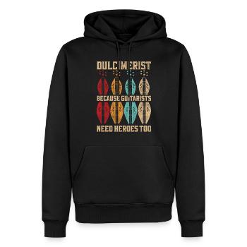 Dulcimerist Because Guitarists Need Heroes Too - Männer Premium Bio Hoodie - Schwarz - Vorne - Nico (187cm)