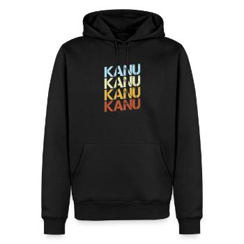 Kanu Retro - Männer Premium Bio Hoodie - Schwarz - Vorne - Nico (187cm)